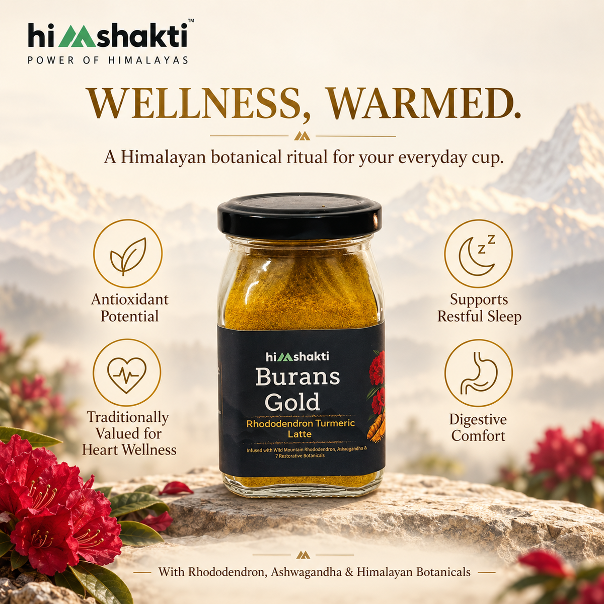 Burans Gold – Rhododendron Turmeric Latte | 70g