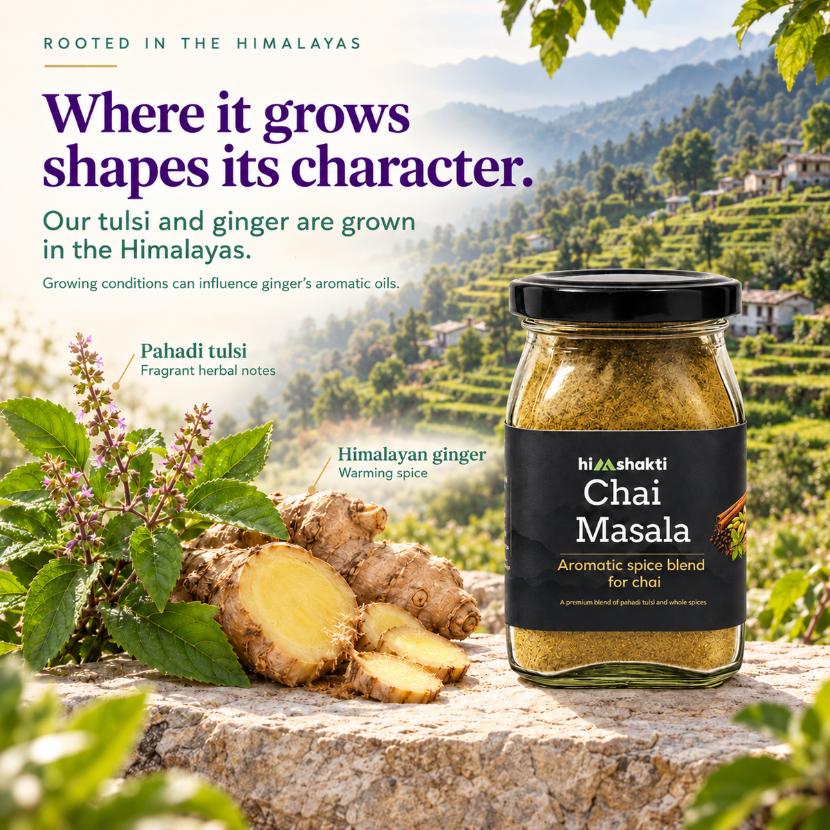 Pahadi tulsi and Himalayan-grown ginger at the heart of Himshakti Chai Masala