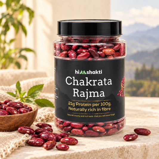 Himshakti Chakrata Rajma — premium light-theme front creative