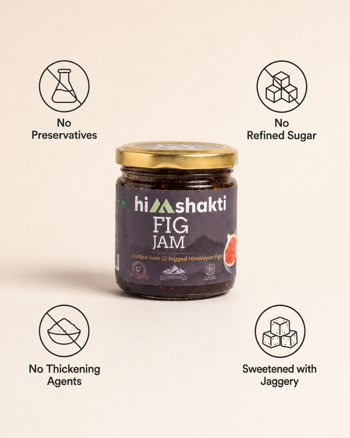 Himshakti Himalayan Fig Jam – GI-Tagged Figs, Sweetened with Jaggery