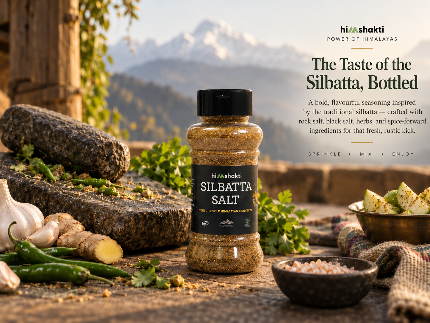Himshakti Silbatta Salt  – Handcrafted Stone-Ground Himalayan Seasoning | 150g